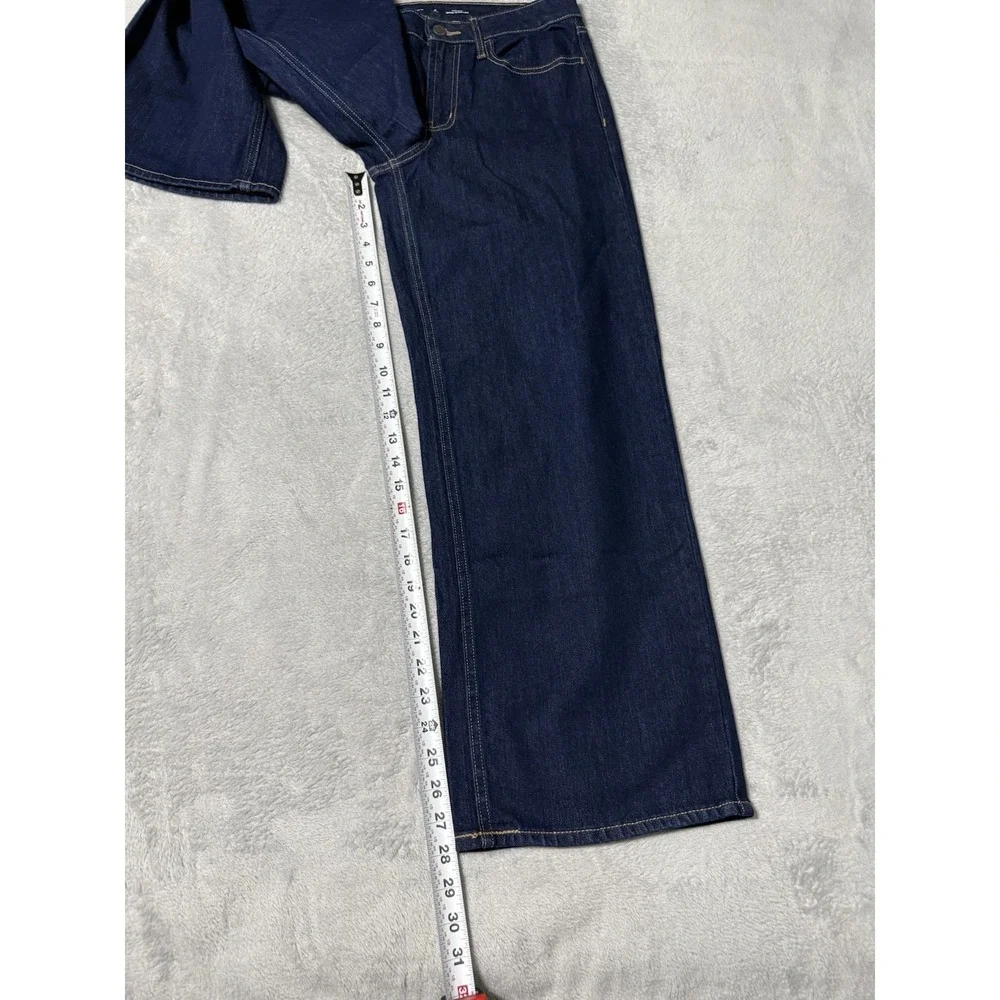 Old Navy Jeans Womens 4‎ Petite Blue High Rise Wow Wide Leg Dark Wash 27x28